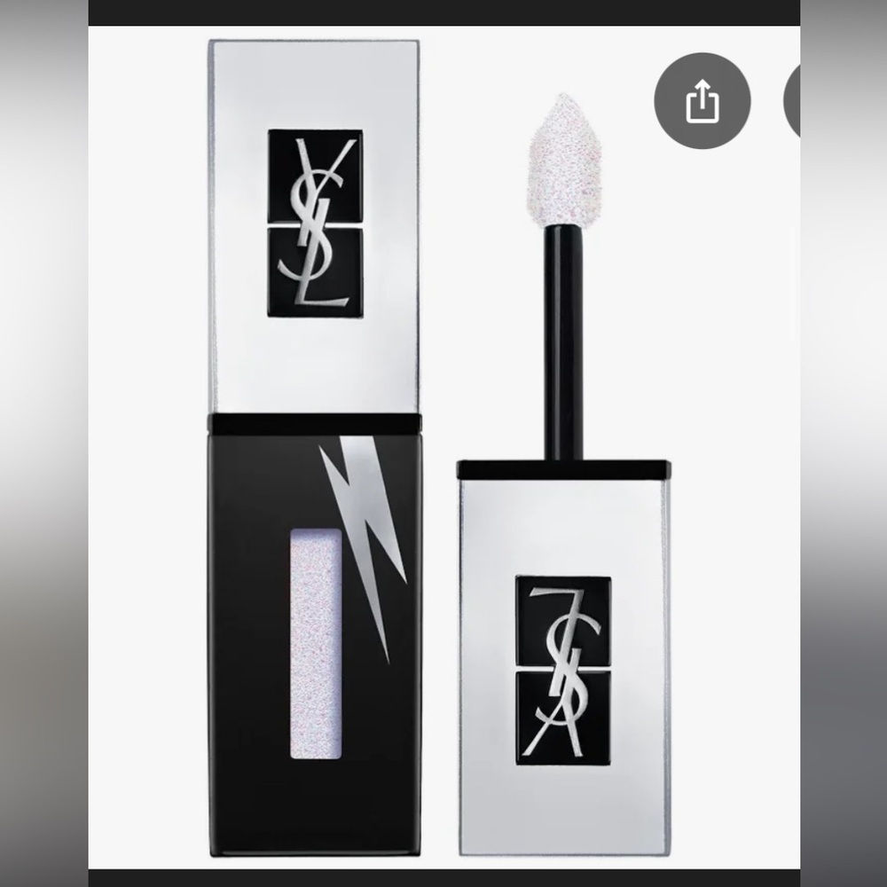 Rare duochrome YSL Holographics Lipstick Top Coat - Shade 507 White logo limited